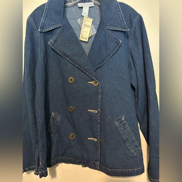 Denim Button Front Jacket - Picture 1 of 2